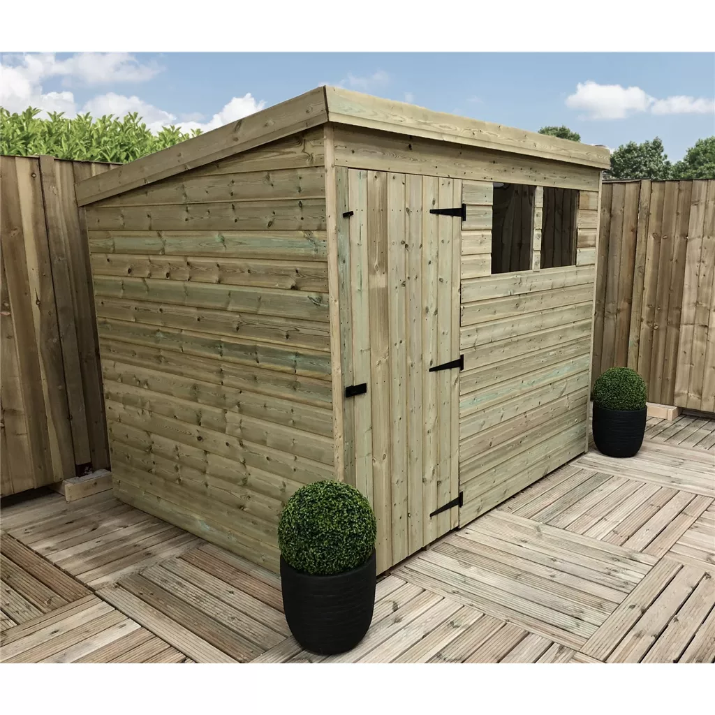7 x 3 Pressure Treated T&G Pent Shed With 1 Windows, Single Door product image