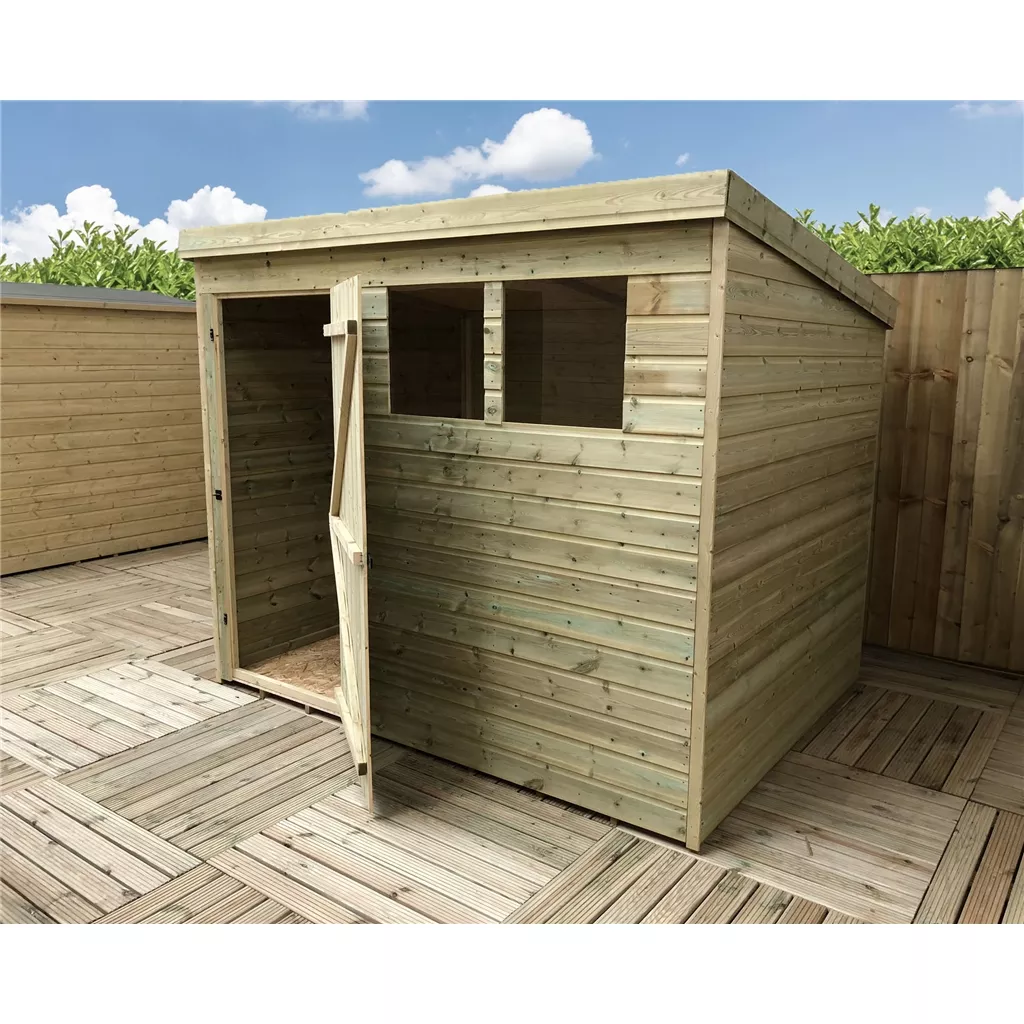 10 x 3 Pressure Treated T&G Pent Shed With 2 Windows, Single Door product image