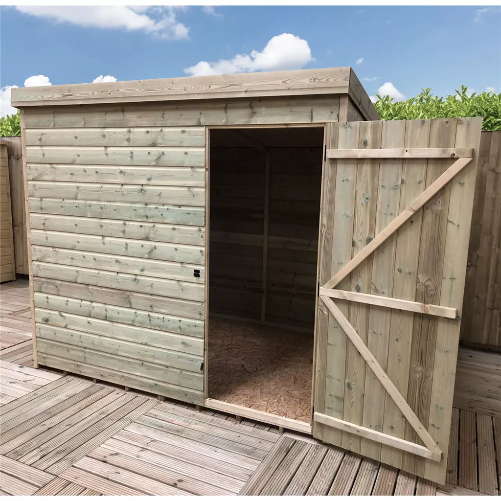 8 x 3 Windowless Pressure Treated T&G Pent Shed With Single Door product image