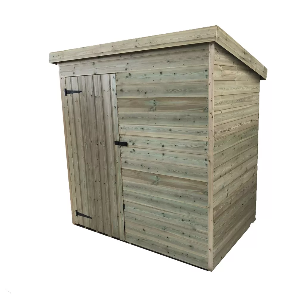 4 x 4 Windowless Pressure Treated T&G Pent Shed With Single Door product image