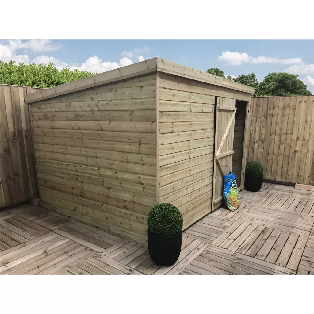 9 x 4 Windowless Pressure Treated T&G Pent Shed With Single Door product image