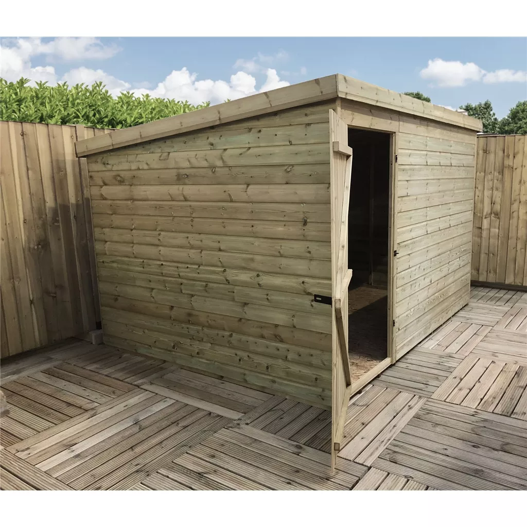 9 x 7 Windowless Pressure Treated T&G Pent Shed With Single Door product image