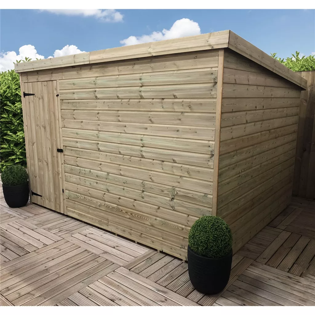 10 x 5 Windowless Pressure Treated T&G Pent Shed With Single Door product image