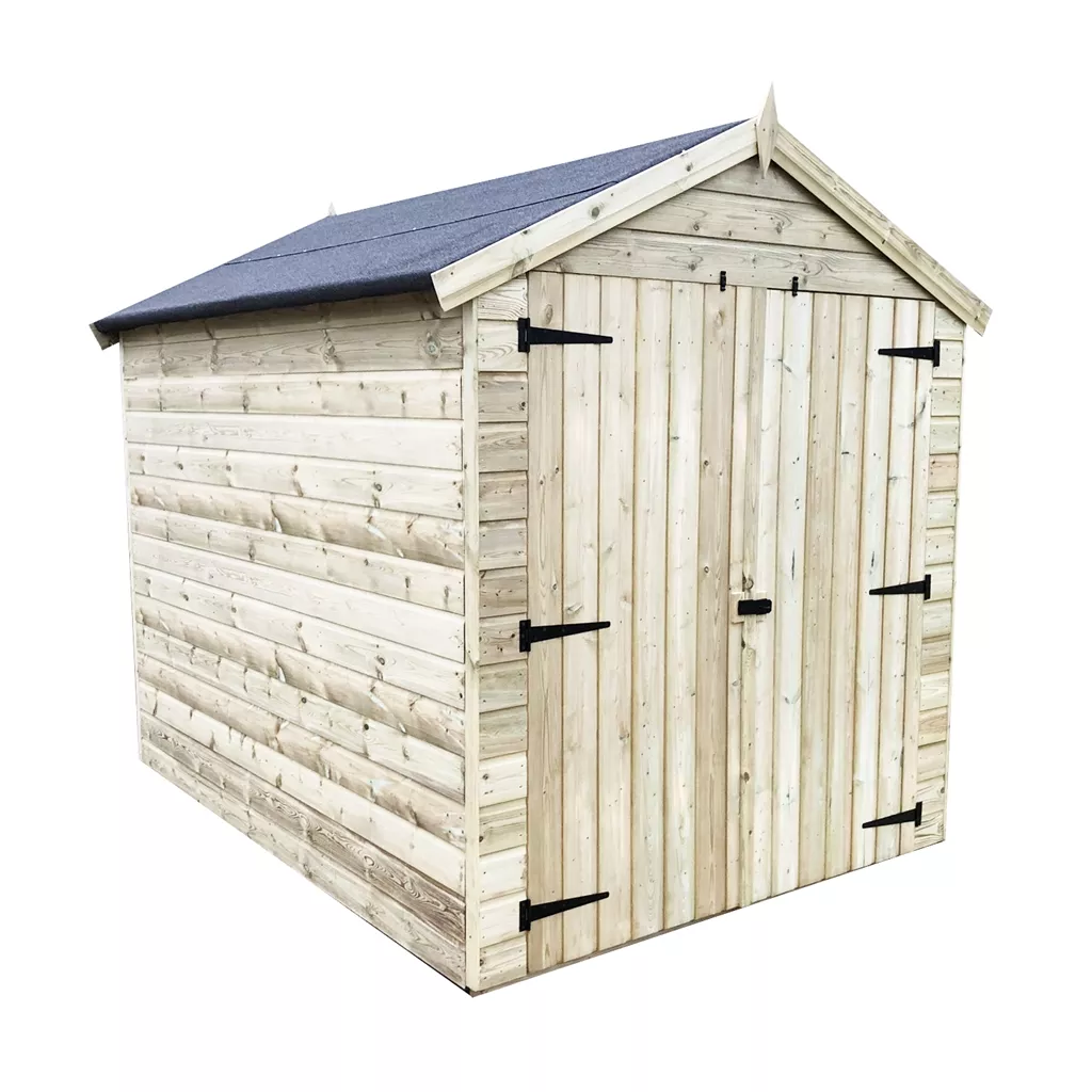 9 x 6 Premier Pressure Treated T&G Apex Shed – Higher Eaves, Double Door product image