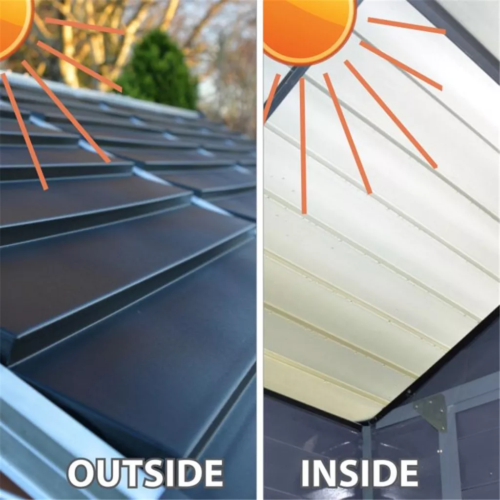 10 x 6 Double Door Apex Plastic Shed with Skylight Roofing product image