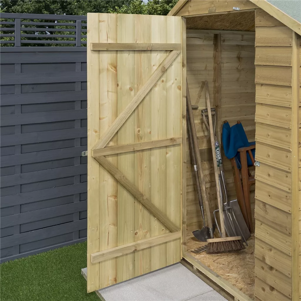 6 x 4 Pressure Treated Overlap Shed, Single Door and 1 Window product image