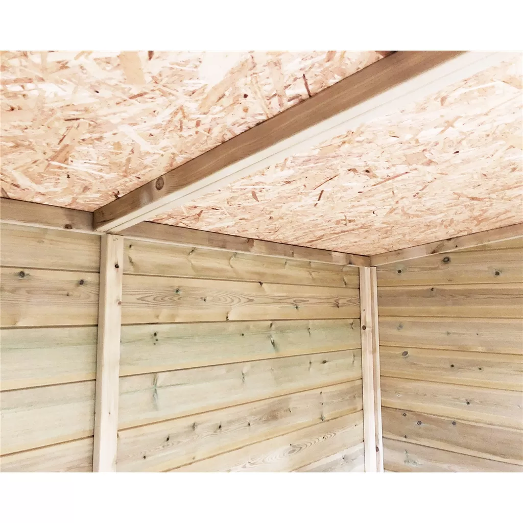 10 x 6 Pressure Treated T&G Double Doors Apex Shed (low Eaves) + 3 Windows product image
