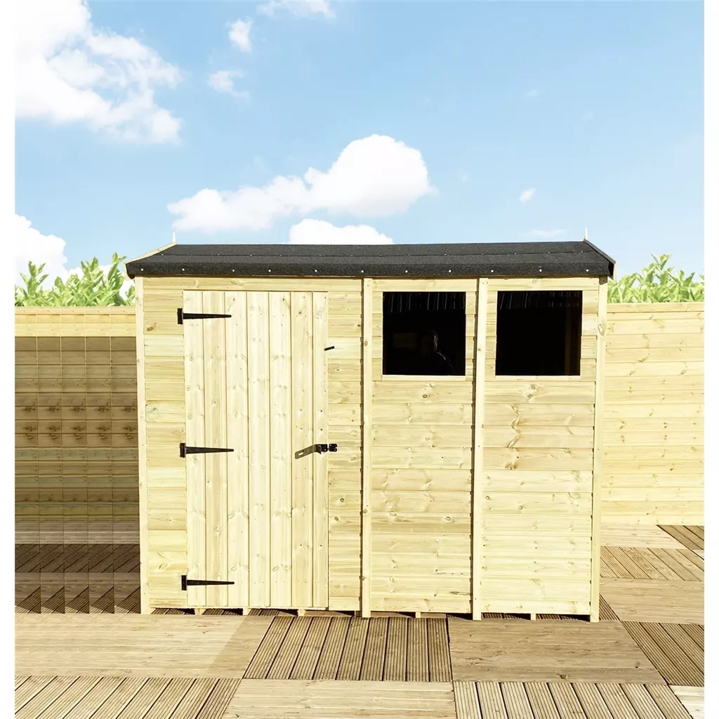 5 x 5 Reverse Pressure Treated T&G Single Door Apex Shed – High Eaves+ 1 Window product image