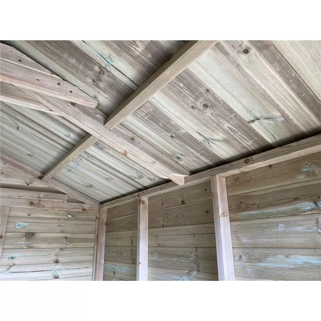 8 x 7 Premium Outside Dining Shelter / Smoking Shelter - Pressure Treated T&G Apex - Includes 6ft Picnic Bench product image