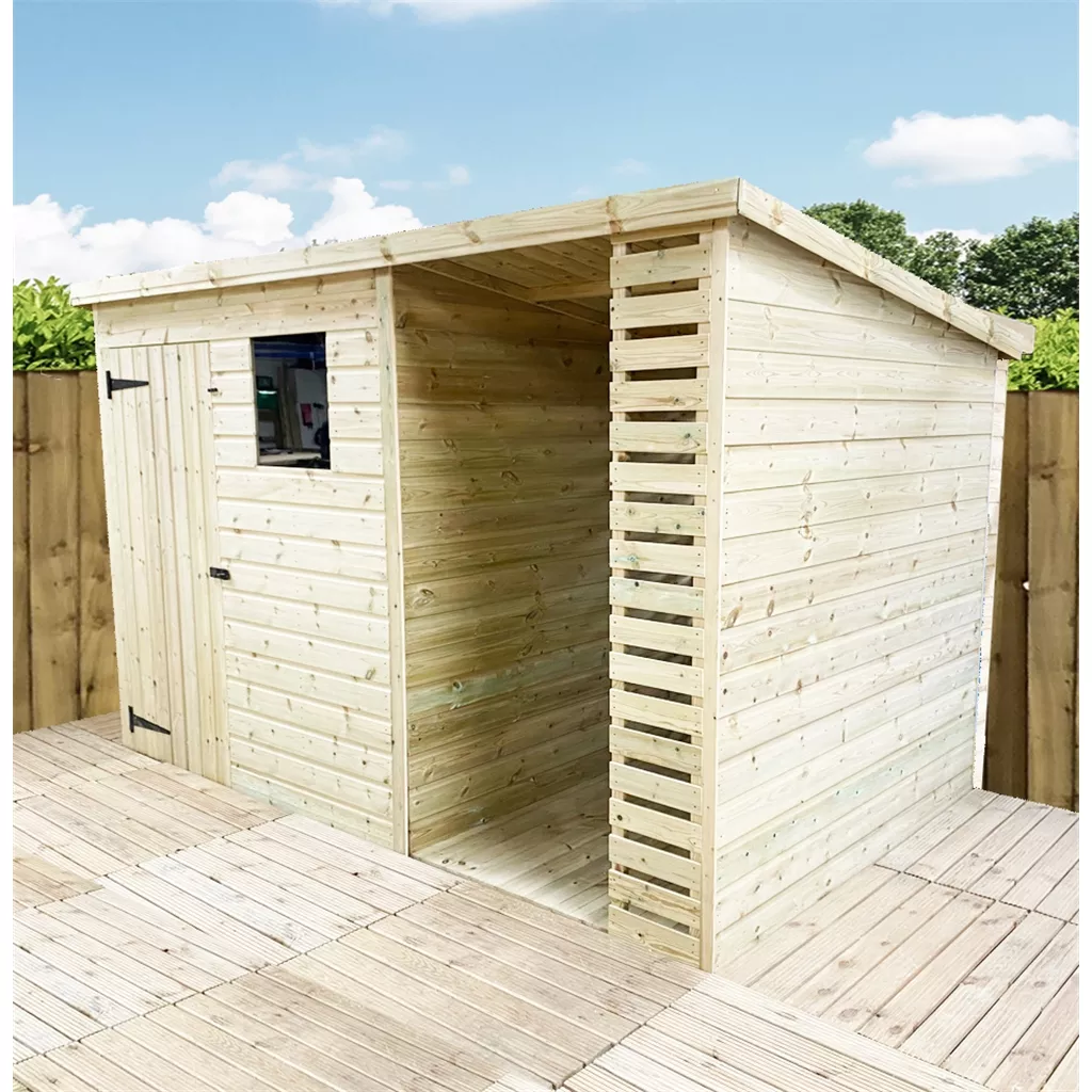 11 x 8 Pressure Treated T&G Pent Shed With Storage Area + 1 Window product image