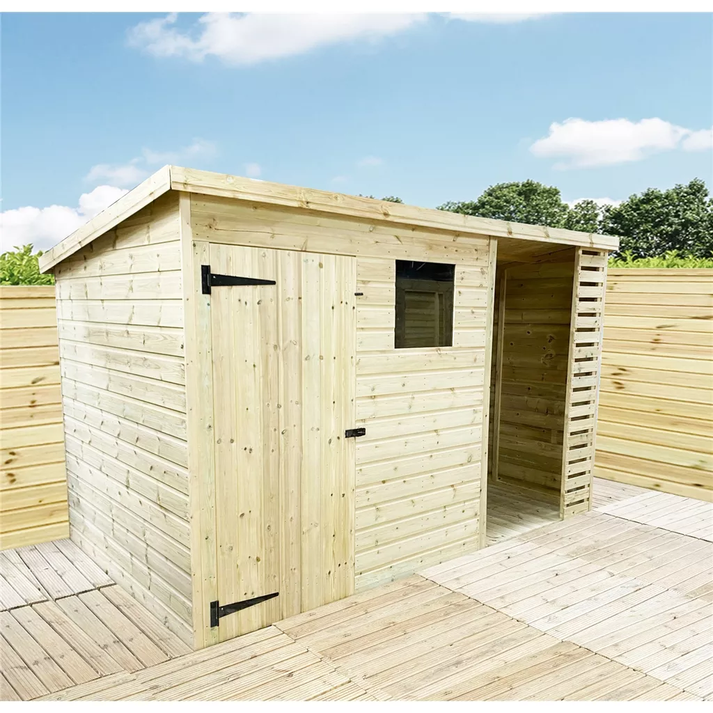 13 x 4 Pressure Treated T&G Pent Shed With Storage Area + 1 Window product image