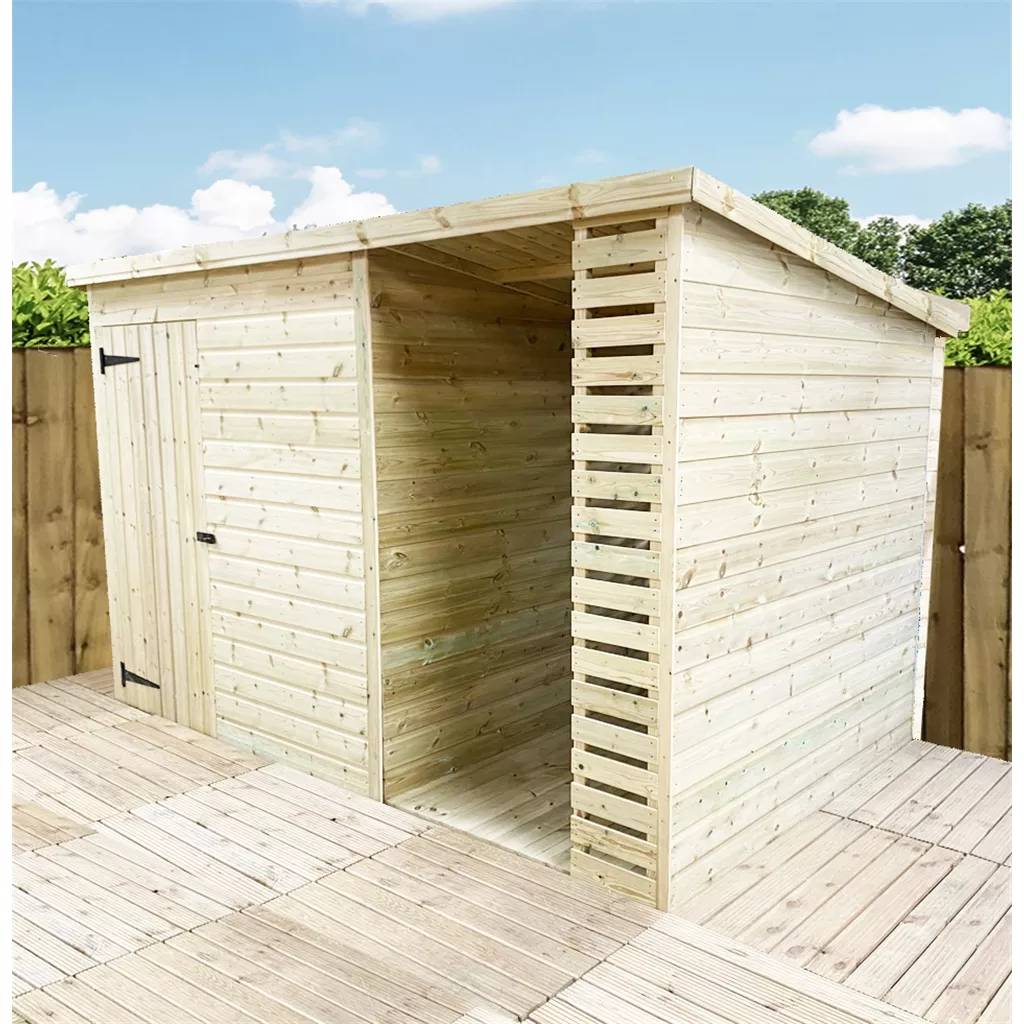 14 x 5 Pressure Treated T&G Pent Shed With Storage Area Windowless product image