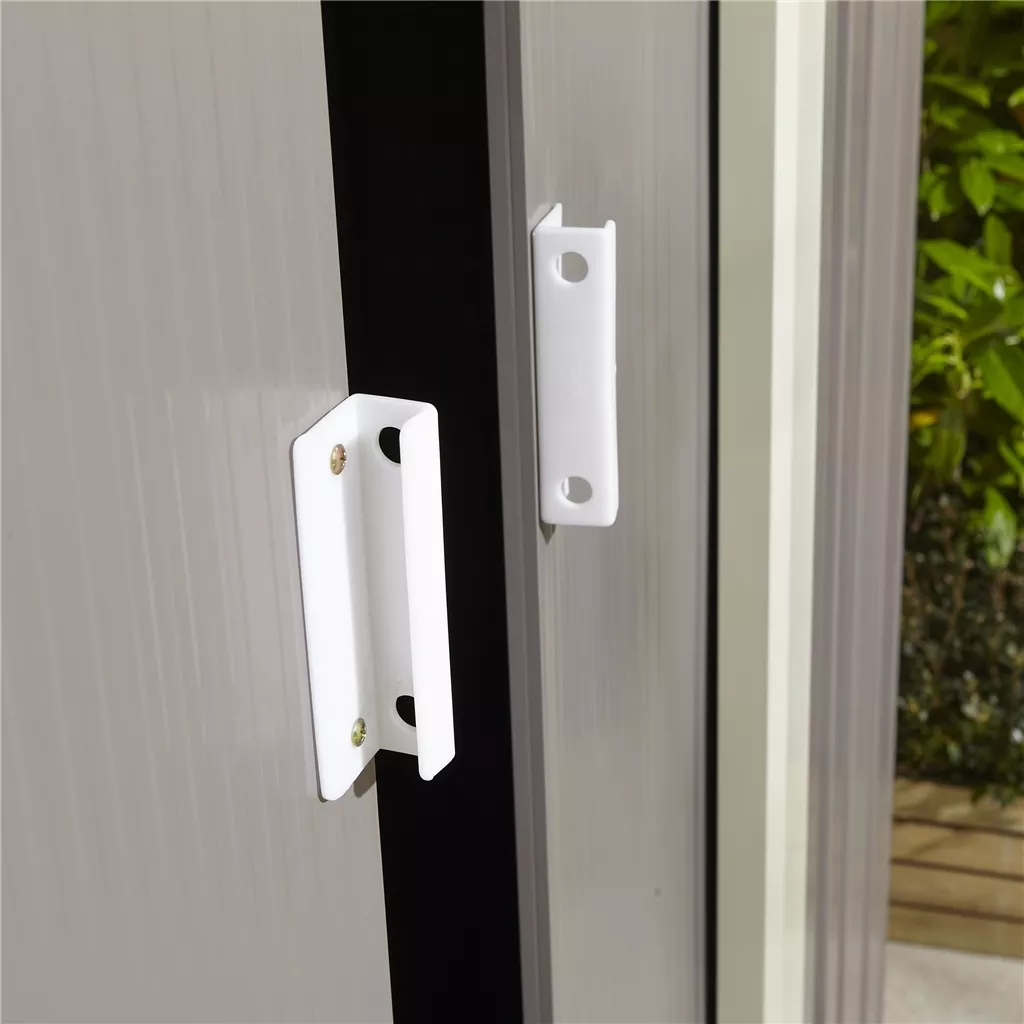 6 x 4 Double Door Metal Apex Shed – Light Grey product image