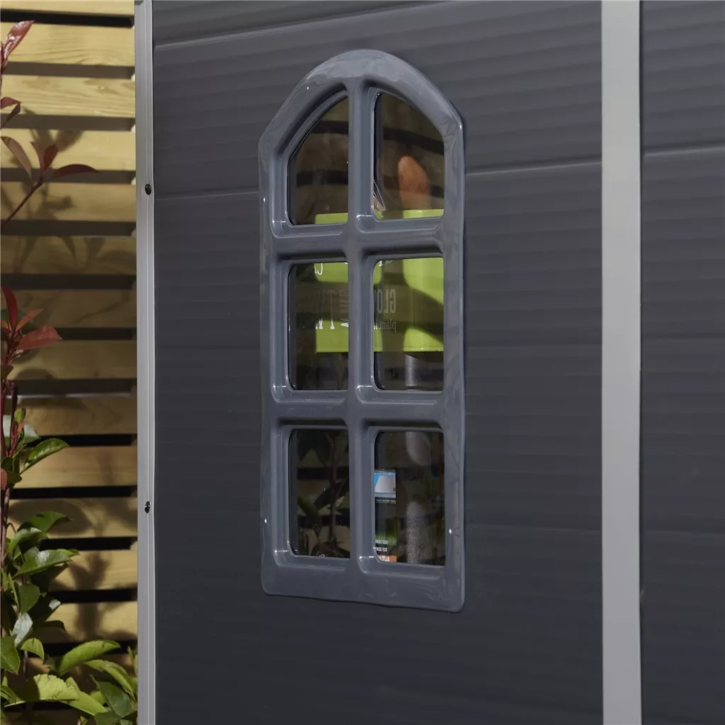 8 x 6 Double Door Apex Plastic Shed - Dark Grey product image