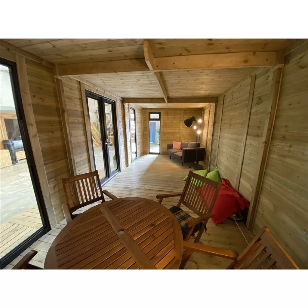 10 x 22 Executive Plus Insulated Garden Office – PVC French Doors & Windows product image