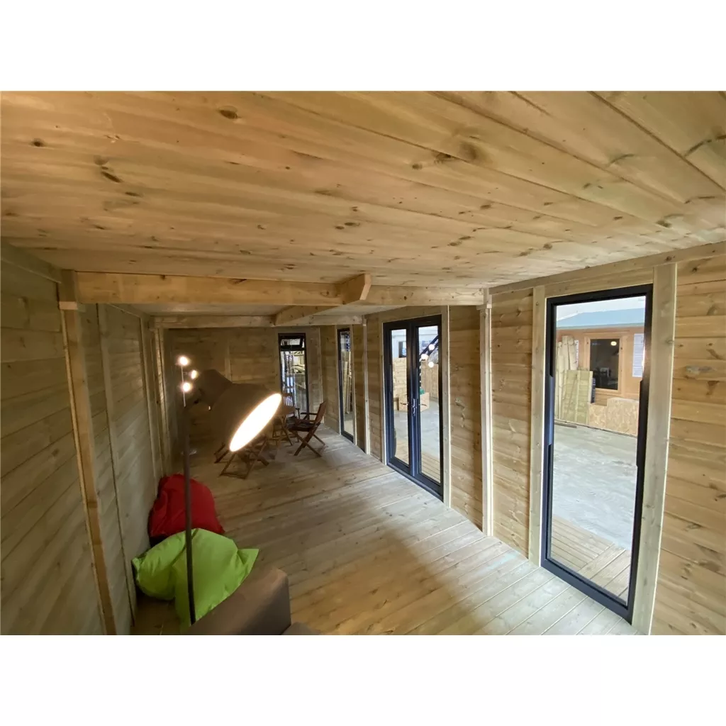 16 x 10 Executive Plus Insulated Garden Office – PVC French Doors & Windows product image