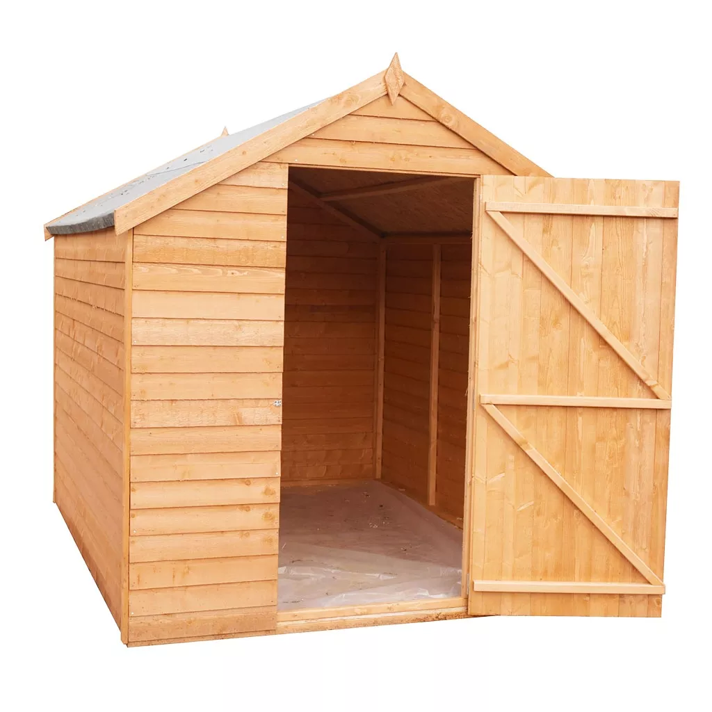 8 x 6 Super Value Overlap - Apex Wooden Bike Store – Windowless, Single Door product image