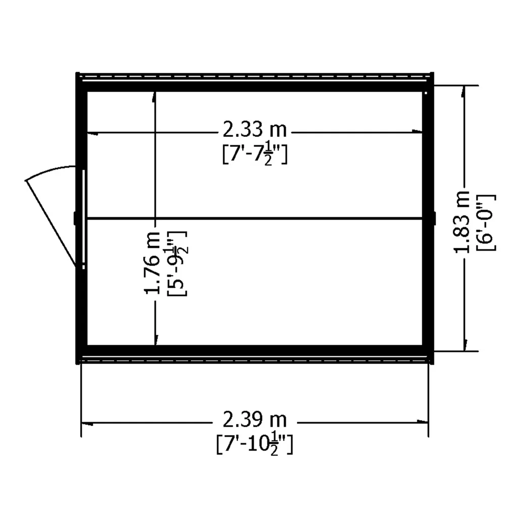 8 x 6 Super Value Overlap - Apex Wooden Bike Store – Windowless, Single Door product image