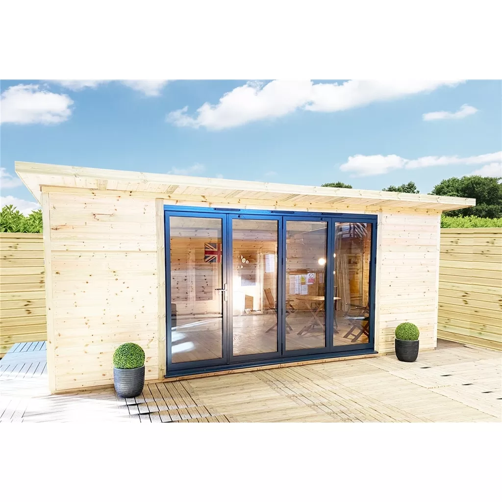 10 x 26 DELUXE PLUS Insulated Garden Office – Aluminium BiFold Doors product image