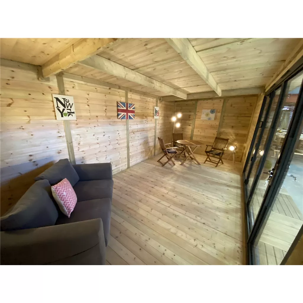 13 x 16 DELUXE PLUS Insulated Garden Office – Aluminium BiFold Doors product image