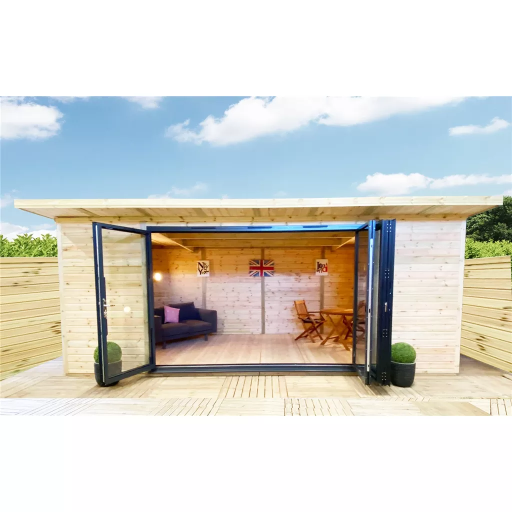 16 x 13 DELUXE PLUS Insulated Garden Office – Aluminium BiFold Doors product image