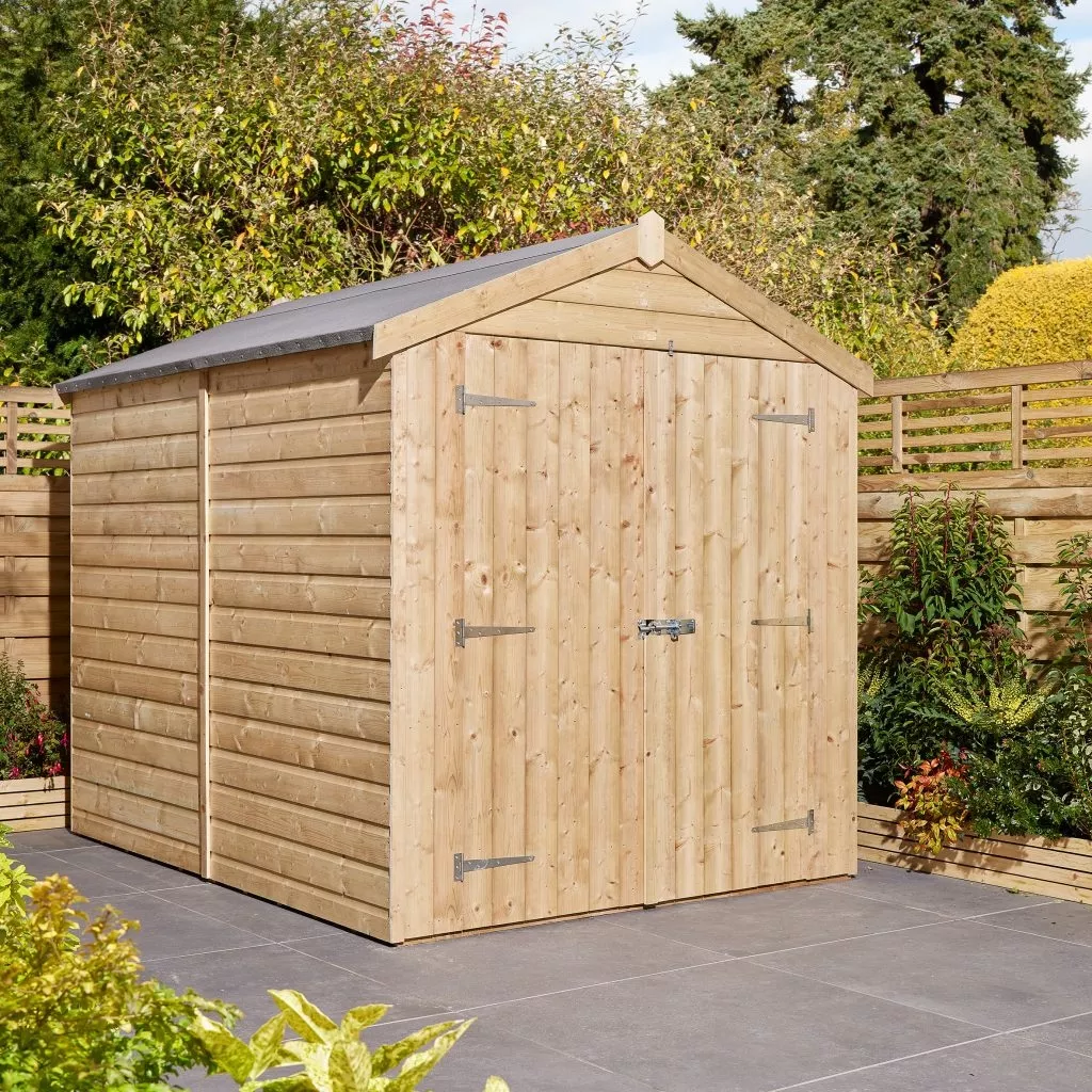 Cheshire 8 × 6 Shiplap Apex Shed Double Door product image