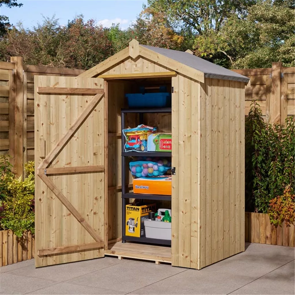 Cheshire 4 × 3 Heritage Pressure Treated T&G Shed With a Single Door product image