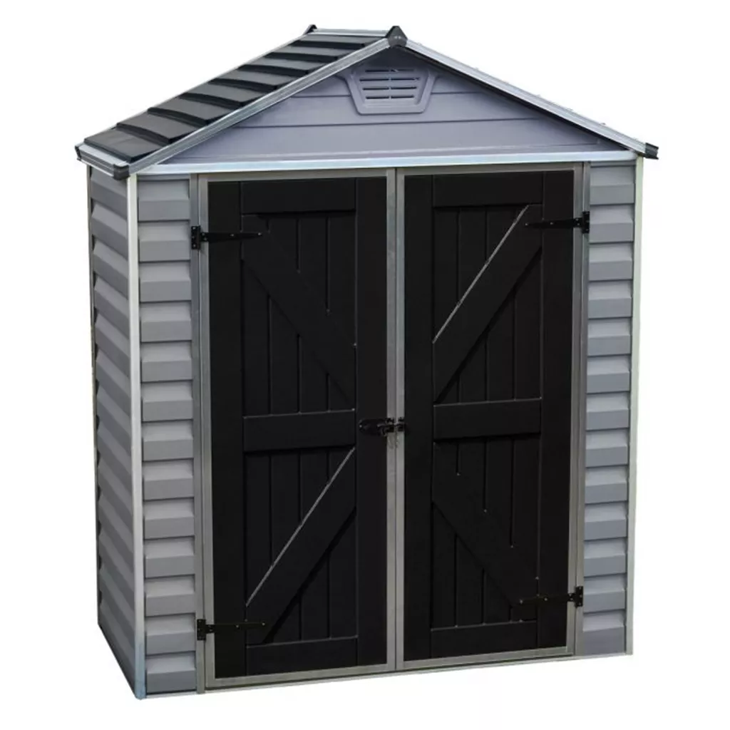 3 x 6 Double Door Apex Plastic Shed with Skylight Roofing product image