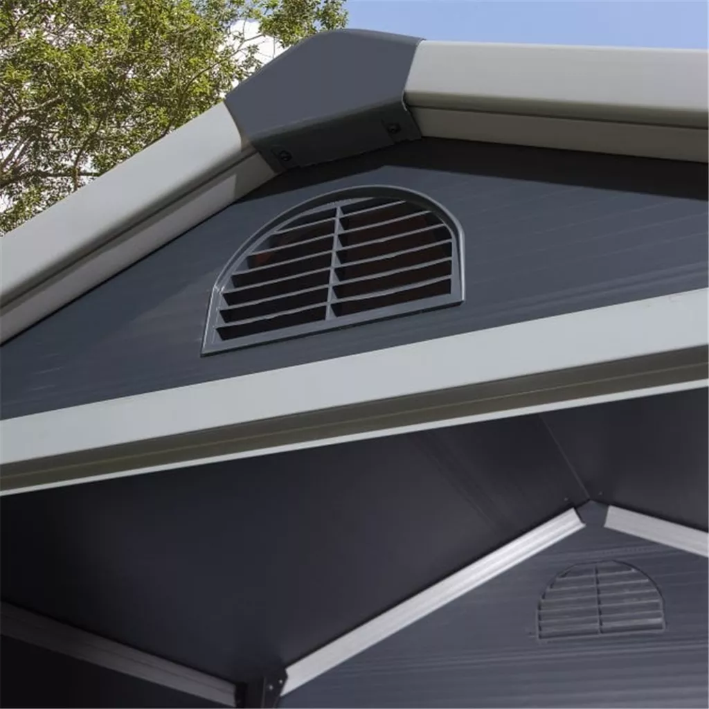4ft x 3ft Deluxe Stratton Plastic Shed Single Door Apex Shed With Assembly - Dark Grey product image