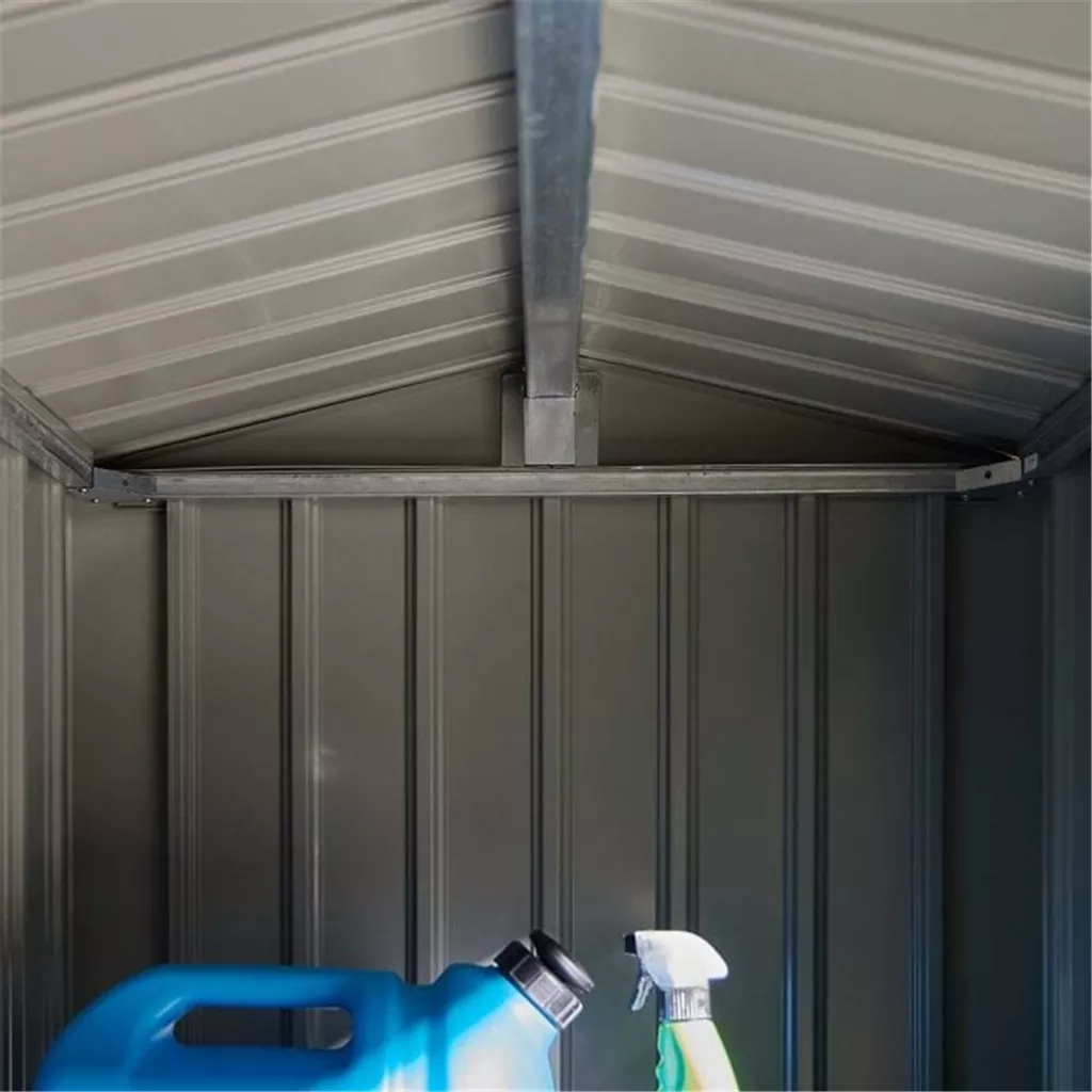 8 x 4 Deluxe Ashford Metal Apex Shed – Double Door - Assembly & Foundation Kit product image