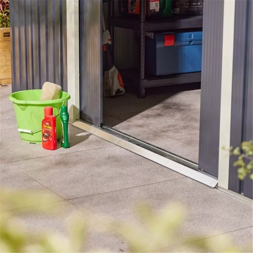 10 x 12 Deluxe Ironwood Metal Apex Shed – Double Door – Dark Grey product image