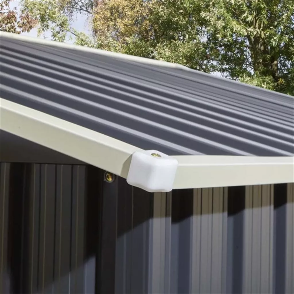 10 x 12 Deluxe Ironwood Metal Apex Shed – Double Door & Foundtion Kit – Dark Grey product image