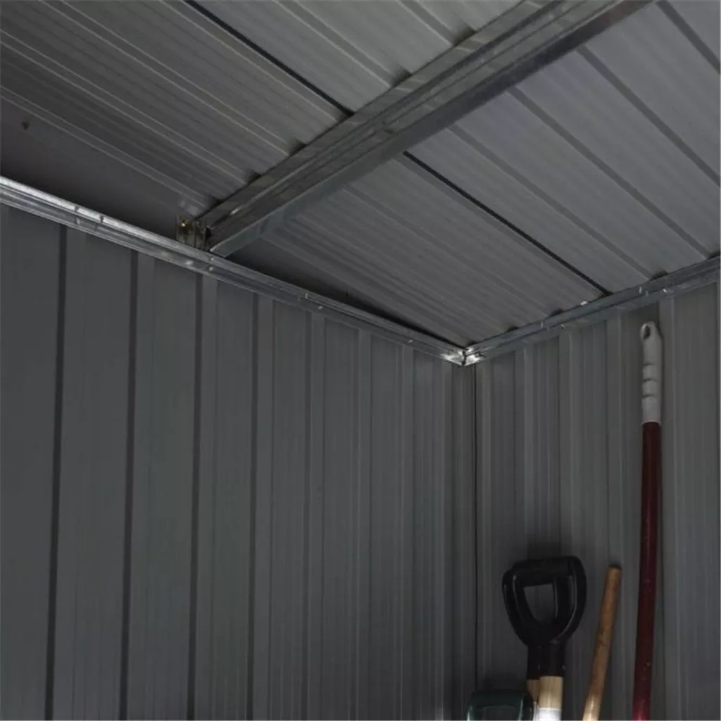 6 x 4 Deluxe Ironwood Metal Pent Shed – Single Door, Assembly & Foundation Kit – Dark Grey product image